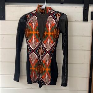 Colorful Geometric Long Sleeve Bodysuit